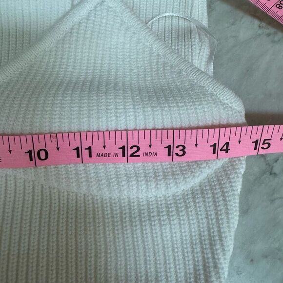 ELEXIAY Tami Rib Empire Waist Minidress handmade crochet In White size M NWT - Picture 10 of 12